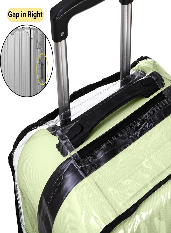 WRINGKIT 3 Pieces Clear Luggage Cover, PVC Suitcase Cover, Waterproof Dustproof Suitcase Covers Protector with Black Border for 20" 24" 28" Wheeled Luggage - Image 3